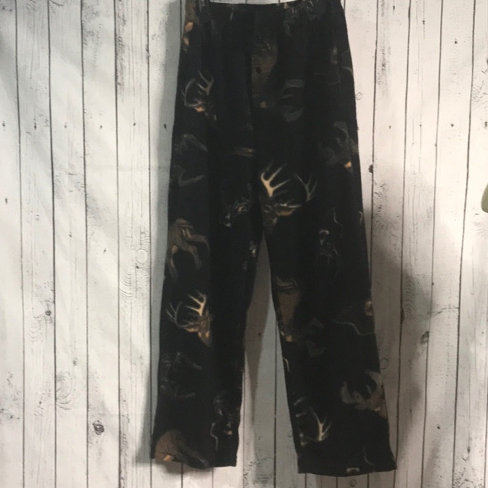 Fun Boxers deer print camouflage hunting soft fleece lounge pants L